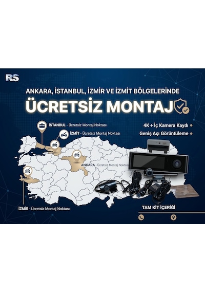Rover Star Rs-dx Dash Kamera 4k+2k+2k