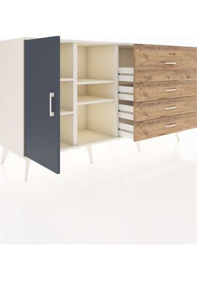 Kronos Konsol 4 Raflı 4 Çekmeceli Tek Kapaklı 176x59x99 Aytaşı-a Aytaşı-antrasit/çam Kronos Konsol 4 Raflı 4 Çekmeceli Tek Kapaklı 176x59x99 Aytaşı-a Aytaşı-antrasit/çam