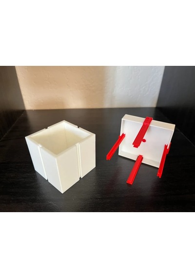 Vaveni 3d Baskı Kapağı Açılabilir Hediye Kutusu Kurdele Detaylı Mini Beyaz Kırmızı Arz