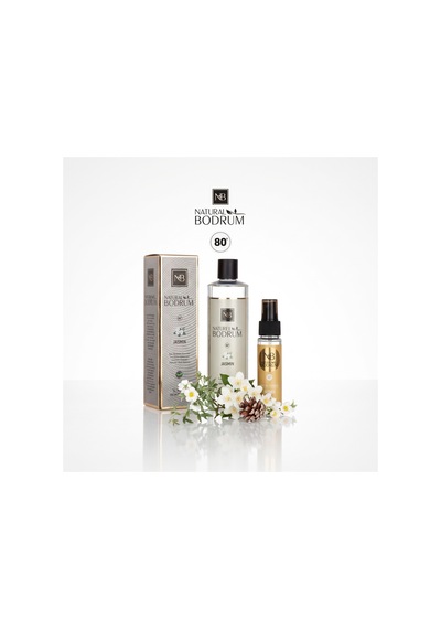 Jasmin Kolonya İkili Set 400 Ml Dökmeli + 60 Ml Sprey Cep Boy %80 Alkollü