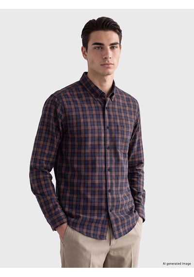 Lcwaıkıkı Classic Kahverengi Regular Fit Gabardin Erkek Gömlek