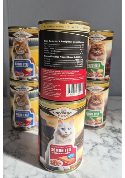 2x 400 Gr Somon Etli Parça Etli Soslu Yaş Kedi Maması