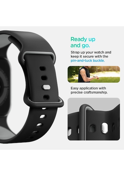 Apple Watch 42mm Seri 12/11/10 İle Uyumlu Kordon Kayış Band Nano Pop Black Sesame - Amp09324 Çok Renkli