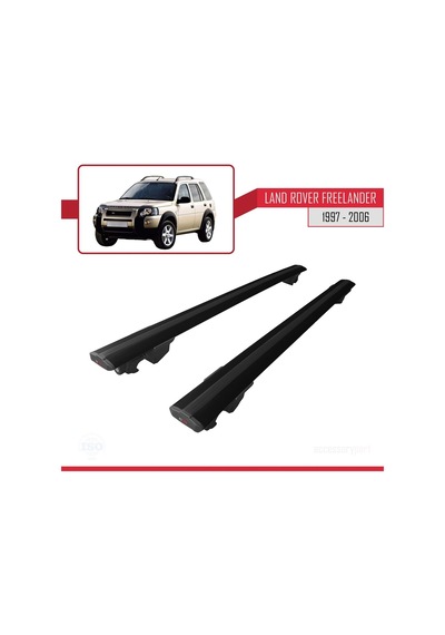 Land Rover Freelander 1997-2006 Arası İle Uyumlu Hook Model Anahtar Kilitli Ara Atkı Tavan Barı Siyah