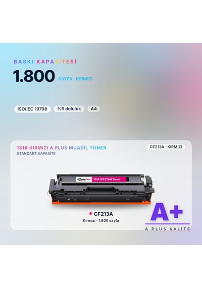 Hp 131a Cf213a Kırmızı Uyumlu Toner A Plus / Laserjet Pro 200 M251 / M276