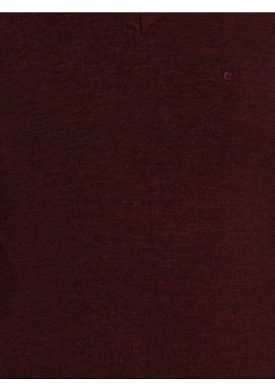 Cacharel Bordo Slim Fit V Yaka Basic Triko Kazak Kırmızı