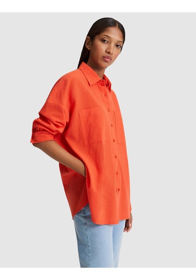 Pierre Cardin Kadın Nar Çiçeği Gömlek Desenli 50328624-vr039