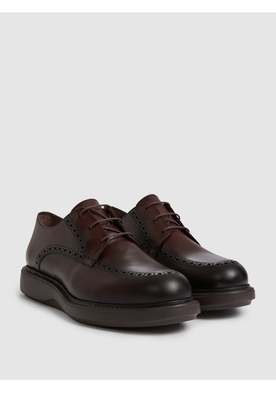 Cacharel Kahverengi %100 Deri Smart Casual Ayakkabı