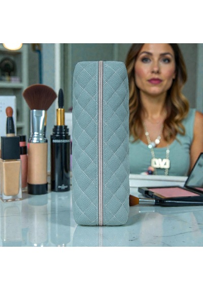 Makyaj Malzeme Çantası, Kapitone Mini Vanity Çanta Zarif Kompakt Form 20 8 8 Cm 1 Ad Turkuaz