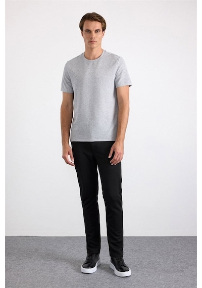Süvari Gri Regular Bisiklet Yaka Tişört Sts1014000001-s05