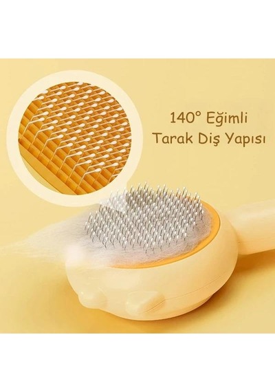 3b Trend Kedi Ve Köpekler İçin Pati Görünümlü Tüy Toplama Tarağı Ergonomik Kolay Temizlenen Fırça