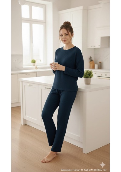 Sude Kadın Pijama Takımı Lacivert