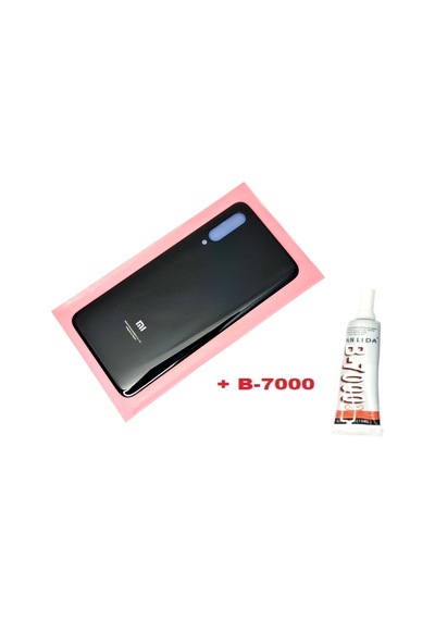 Xiaomi Mi 9 Arka Kapak Batarya Pil Kapağı Cam+b-7000 Siyah