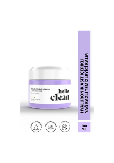 Herbaderm Hello Clean Yoğun Nemlendirici Yağ Bazlı Temizleyici Balm 100 ML