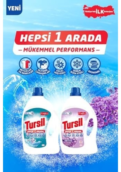 Yoğun Ferahlık Sıvı Çamaşır Deterjanı 26 Yıkama 1690 Ml 0.75 LT - 2.5 LT - 12 KG