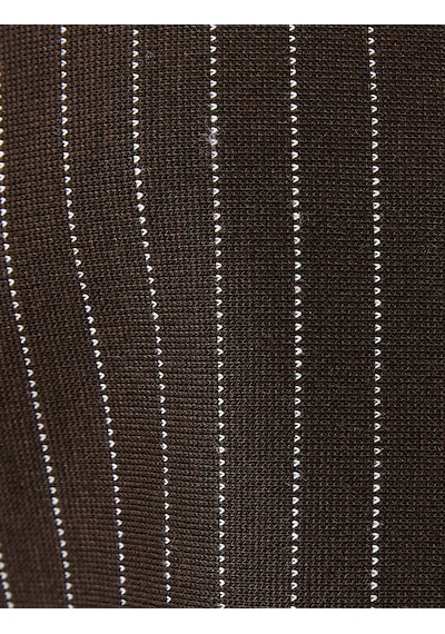 Koton Crop Yelek Düğmeli Mini Cepli Ekru Çizgili 4wak10238ek Ekru Çizgili