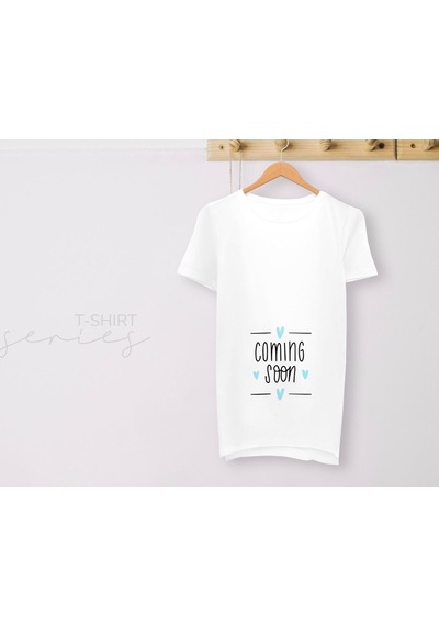 Bk Gift Espri Tasarımlı Beyaz Hamile Tişörtü, Hamileye Hediye, Yeni Anne Hediyesi, Arkadaşa Hediye-14 001