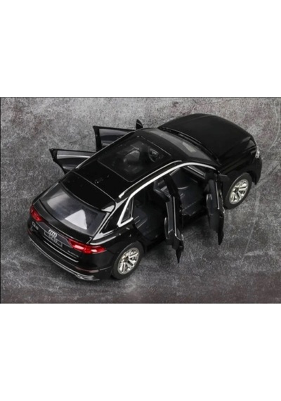 Scowetto Audi Q8 Suv Tarzı Araba 1:24 Diecast Metal Model Araba Koleksiyon Araba Sesli Işıklı Audi Jip Araba
