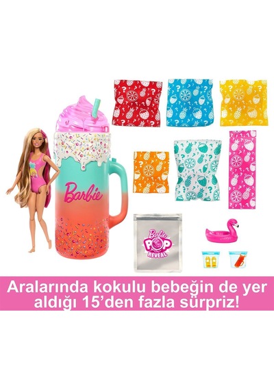 Hrk57 Barbie Pop Reveal Sürprizli Bardak Oyun Seti Çok Renkli