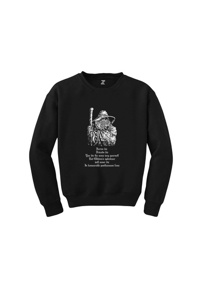 Burzum Old Siyah Sweatshirt Beyaz