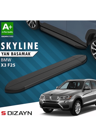 S-dizayn Bmw X3 F25 Skyline Siyah Yan Basamak 193 Cm 2010-2017 A+ Kalite