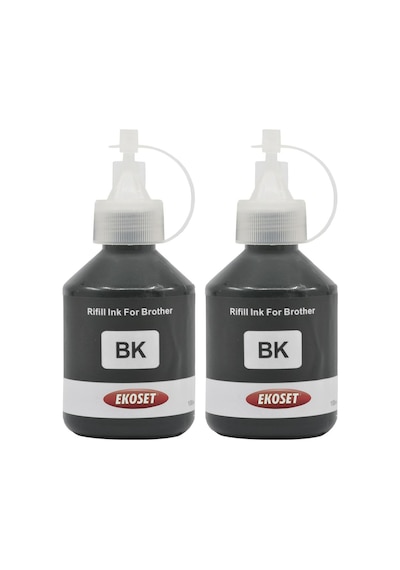 Ekoset Brother Uyumlu Siyah Mürekkep 2Li Paket 2X100 ML