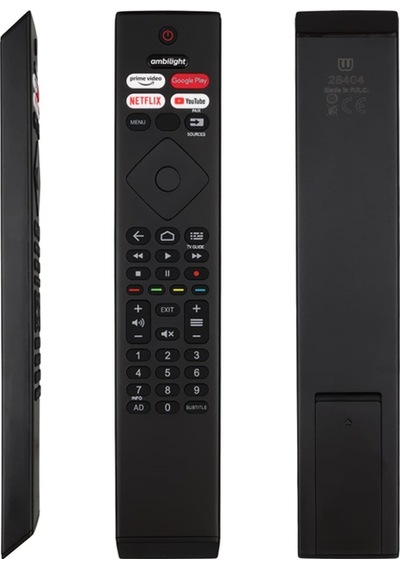 Philips Ph-v12 43pus8506 - 50pus8505 - 55pus8007 - 65pml9507/12 - 75pus8807 Netflix-prime Video-youtube Tuşlu Ses Komutsuz Lcd-led Tv Kumandası