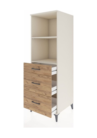 Kronos Dolap 2 Raflı 3 Çekmeceli 60x59x182 Aytaşı-çam Aytaşı