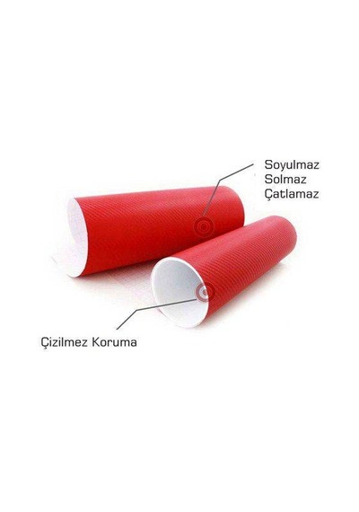 Kırmızı Karbon Kaplama 50 Cm X 127 Cm