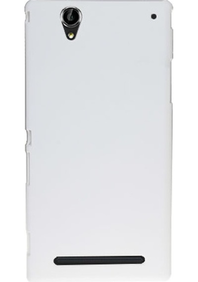 Xperia T2 Ultra İle Uyumlu Sert Kauçuk Kılıf Beyaz