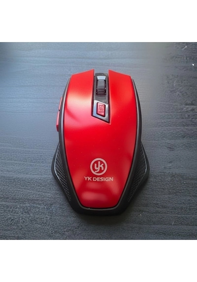 Kırmızı Renkli Baş Parmak Destekli Ergonomik Sessiz Kablosuz Mouse Usb Alıcılı, Ofis Ve Oyun İçin Diğer