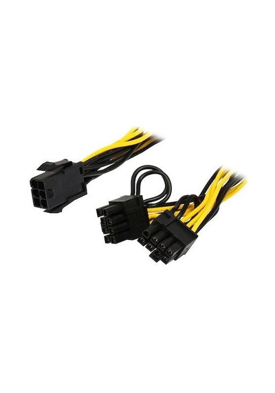 6 Pin to 2 x 6+2 Pin PCI-E Ekran Kartı Güç Power Kablosu Çevirici
