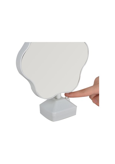 Led Işıklı Sihirli Papatya Ayna 21,5x18cm Beyaz Fotoğraflı Kişiselleştirebilir Ürün Sarı