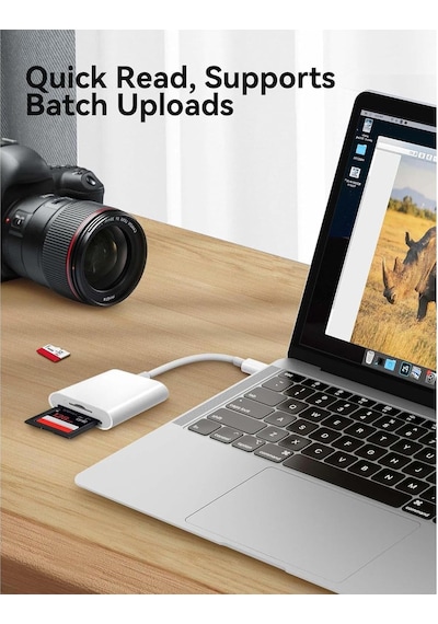Mt38 Android Ve İphone 15 İle Uyumlu Type-c Çevirici Adaptör Micro Sd Ve Sd Kart Okuyucu
