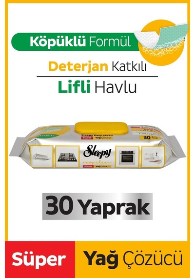Easy Clean Süper Yağ Çözücü Yüzey Temizlik Havlusu&mendili 30 Yaprak Diğer