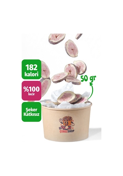 Freeze Dried İncir Dondurarak Kurutulmuş Meyve Cipsi 50 Gr 50 G
