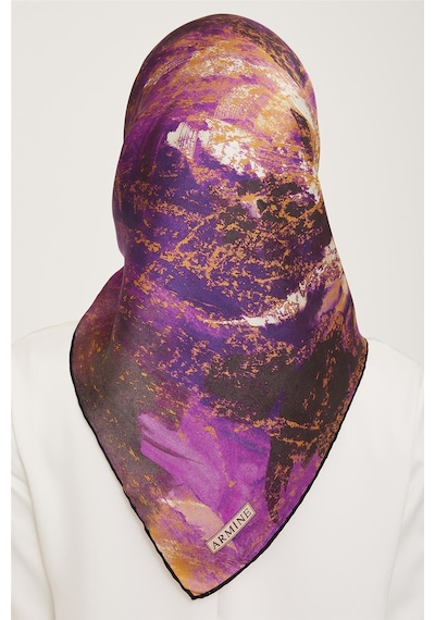 Armine Twill İpek Eşarp 23ka9015 04 Mor
