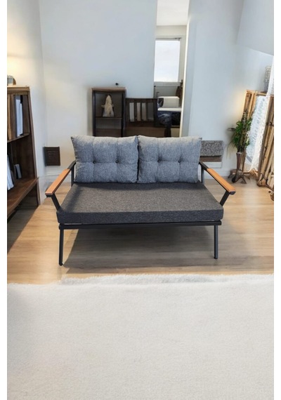 Pilocca Tekli Bahçe Balkon Mobilyası 2'li 60x120cm Antrasit Gri Pilocca Tekli Bahçe Balkon Mobilyası 2'li 60x120cm Antrasit Gri