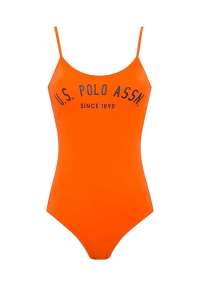 U.S. Polo Assn. Kadın Turuncu İnce Askılı U Yaka Mayo Turuncu