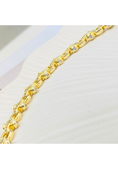 Kadın Bileklik T Model Bileklik Kararmaz Xuping Vip Seri 14 Ayar Gold 19cm Altın