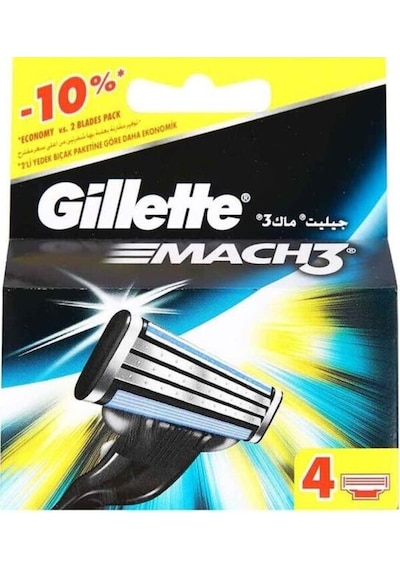 Gillette Mach3 Yedek Tıraş Bıçağı 4'lü