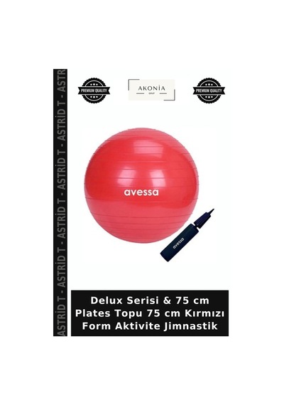 Delux Serisi & 75 Cm Plates Topu 75 Cm Kırmızı Form Aktivite Jimnastik