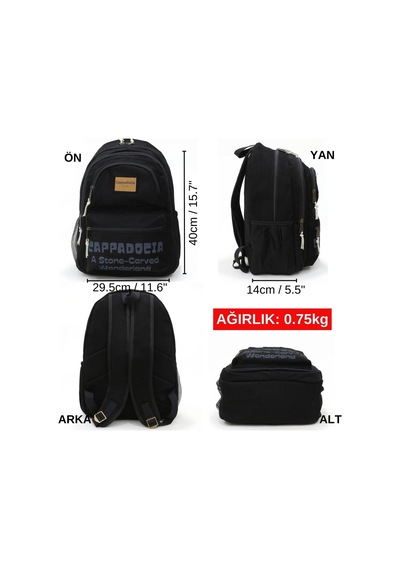 4007 Olympos Sırt Okul Seyahat Günlük Spor 15.6 İnç Laptop Notebook Laptop Çantası