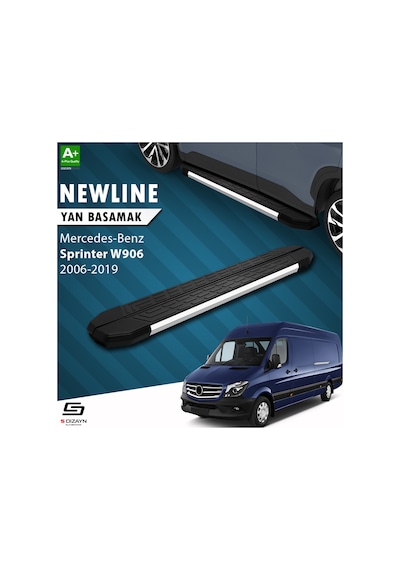 S-dizayn Mercedes Sprinter W906 Kısa Şase Newline Krom Yan Basama