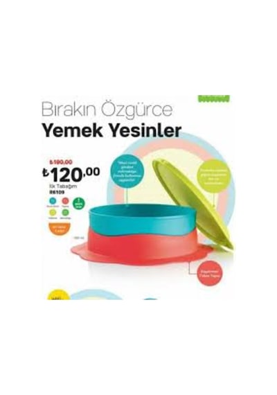 Ilk Tabağım Tupperware Mavi