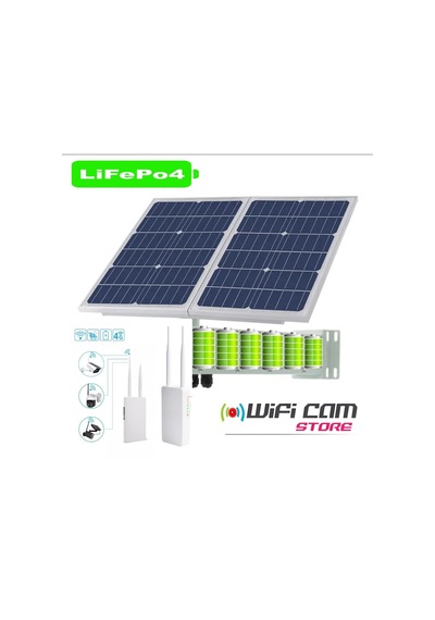 Sim Kartlı Güneş Enerjili Dış Modem Seti Lifepo4 Bataryalı