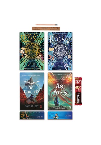 Genç Timaş Yedi Diyar Geçidi 1 Ve 2 Kitap - Asi Gökler - Asi Ateş Set 4 Kitap
