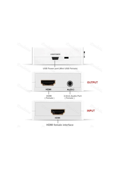 Hdmı To Hdmı + 3.5Mm Ses 1080P Analog Çevirici 4437P Adaptor Dönü