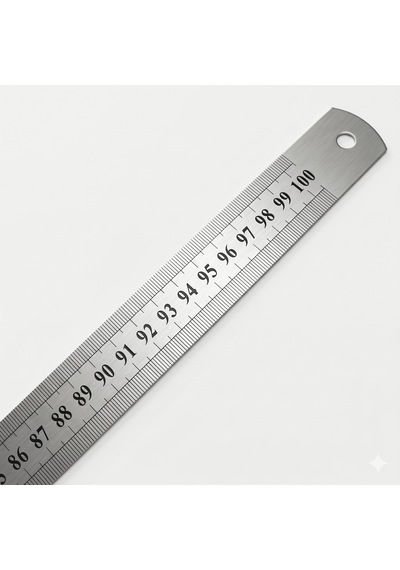 Çelik Cetvel 100cm Gri