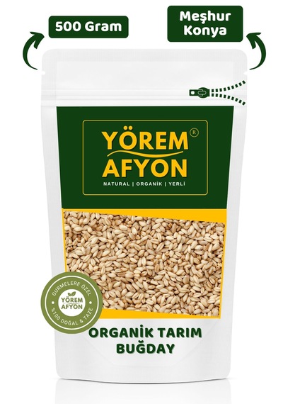 Yörem Afyon Meşhur Konya Yeni Mahsul Organik Tarım Buğday, Emmer 500gr.